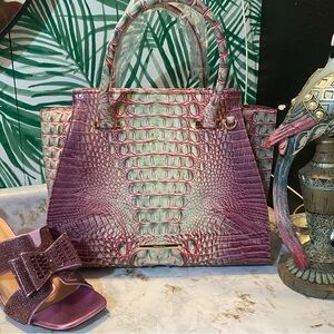 Brahmin Priscilla Julep💚🩷💜 RARE HTF